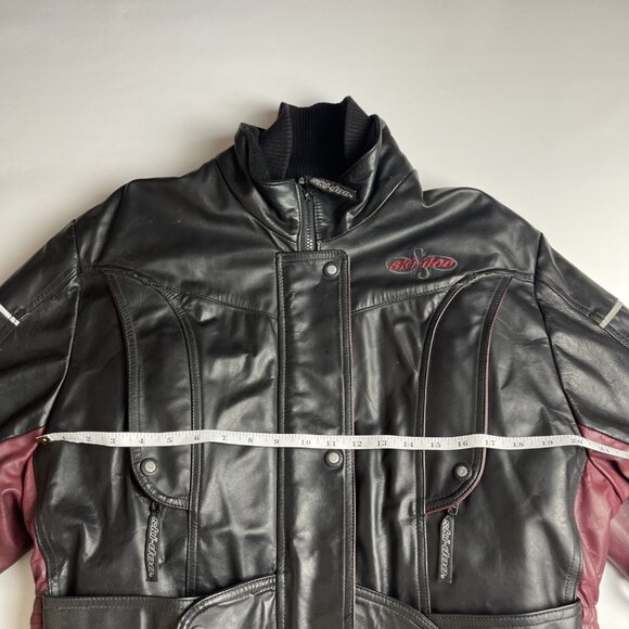 VTG SKI-DOO Racing Genuine Leather Jacket Men's Size L Made in Canada Bombardier - Picture 11 of 16